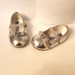 Michael Kors chrome ballet flats